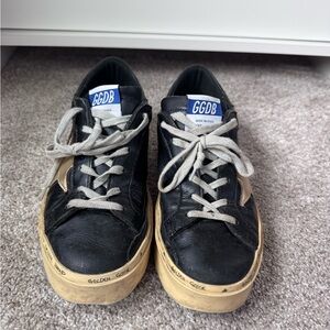 Golden Goose Black Sneakers with Gold Star